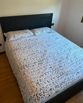 letto matrimoniale legno con cassettoni