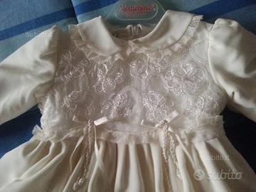 Vestito battesimo bimba 2- 4 mesi
