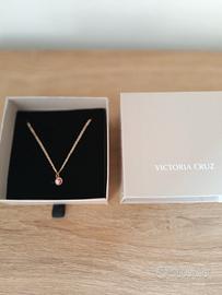 Collana ciondolo rosa in argento - Victoria Cruz