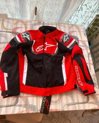 giacca da moto alpinestars rossa