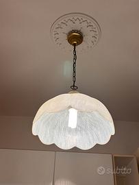 LAMPADARIO VINTAGE VETRO A FIORE