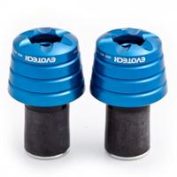 Coppia contrappesi manubrio moto blu Evotech FS-U/