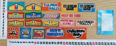 19 adesivi stickers rally vintage rifrangenti