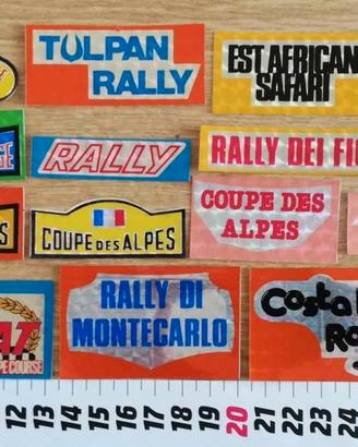 19 adesivi stickers rally vintage rifrangenti