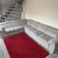 Divano letto angolare tessuto 350 x 275 cm