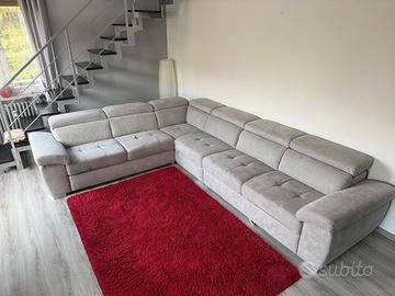 Divano letto angolare tessuto 350 x 275 cm