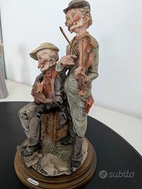 Scultura G.Armani 2 musicisti Capodimonte integra
