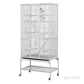 Gabbia uccelli metallo 3 livelli