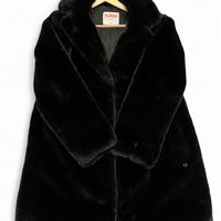 Cappotto ecopelliccia nero