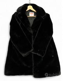 Cappotto ecopelliccia nero