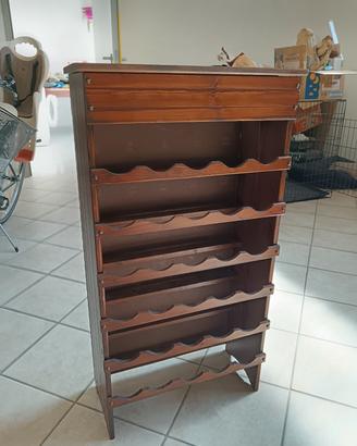Cantinetta in legno con vano contenitore 