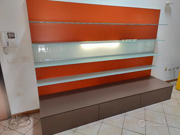 parete attrezzata mobile soggiorno poliform