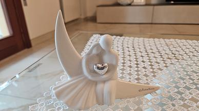 Claraluna - Statuina Sposini sulla Luna con Cuore