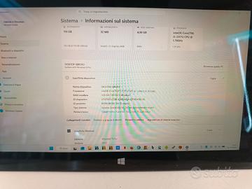 Notebook  Microsoft Surface Pro i5/4gb/128gb Win11