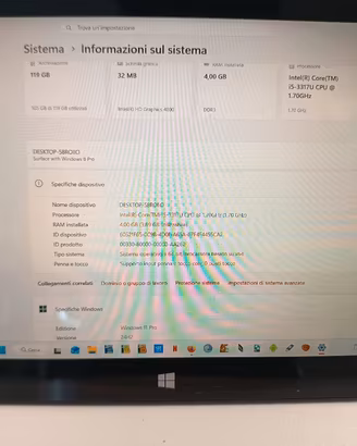 Notebook  Microsoft Surface Pro i5/4gb/128gb Win11