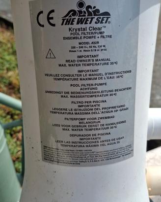Pompa per piscina, modello #22R