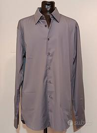 Camicia luxury da uomo in cotone grigio - Prada