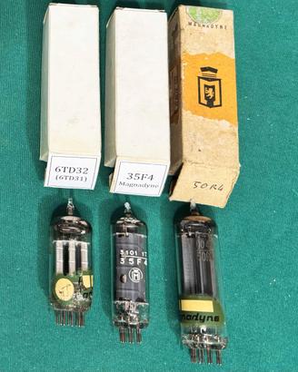 Valvole radio d’epoca Magnadyne 50R4 + 35F4  6TD31