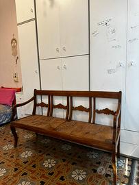 Panca 4 posti in legno di noce
