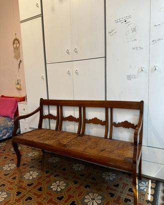 Panca 4 posti in legno di noce