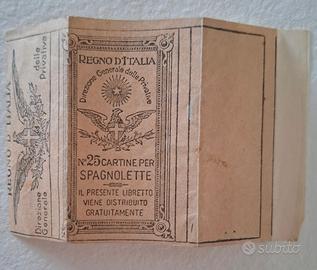 spagnoletta cartina per sigarettina regno d'Italia
