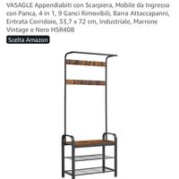 Appendiabiti con seduta e scarpiera