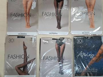 Lotto 6 collant Calzedonia con scritte tg. S