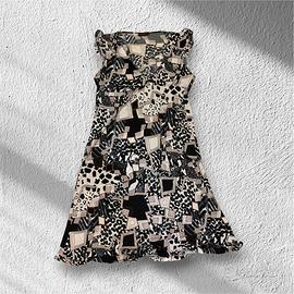 Abito bianco e nero Fantasia Animalier Geometrico