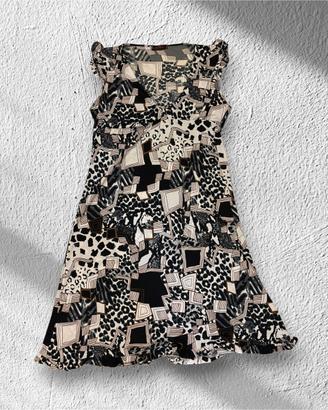 Abito bianco e nero Fantasia Animalier Geometrico