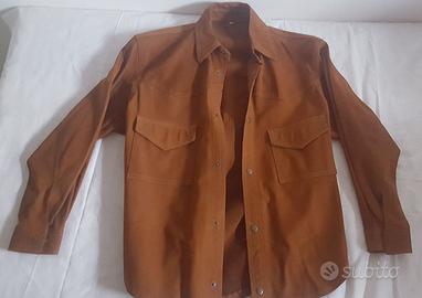 Giacca marrone chiaro effetto camoscio