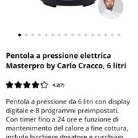 Pentola a pressione elettrica Masterpro by Cracco 