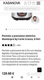Pentola a pressione elettrica Masterpro by Cracco 