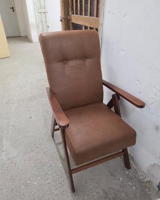 poltrona da riposo in pelle