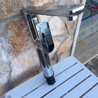 Rubinetto cucina pesante cromato completo di fless