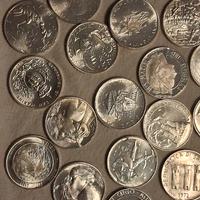 monete argento  500 lire s marino fior di conio