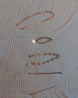 braccialetti o cavigliera in acciaio