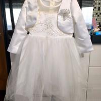 Abito Cerimonia Bambina 3 anni (60 cm) - Bianco/Av