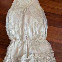 Abito color ghiaccio doppio tessuto