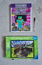 MINECRAFT libro + pazzle (anni 9+)