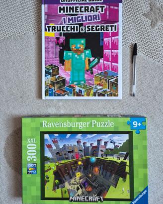 MINECRAFT libro + pazzle (anni 9+)