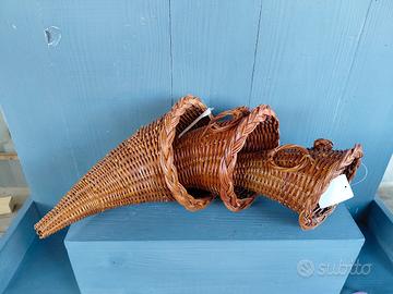 Set cornucopie in vimini 