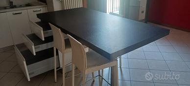 TAVOLO CUCINA CONTENITORE CON SGABELLI
