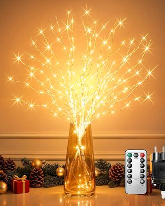 Luci a Ramo LED, Set da 3 Luci a Ramo di Betulla c