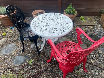 Set da giardino seletto tavolo e due sedie