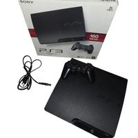 playstation 3 slim con scatolo originale e cavi