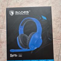 SADES Cuffie da gaming con cavo e con microfono.