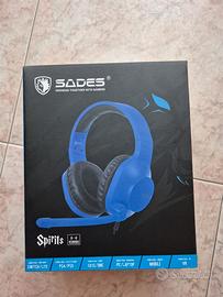 SADES Cuffie da gaming con cavo e con microfono.