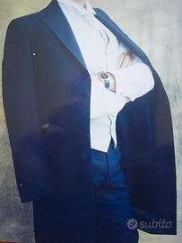 Abito da sposo blu, taglia 50, gilet e cravattone
