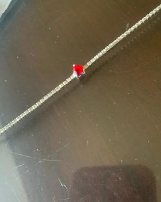 Tennis di pandora cuore rosso