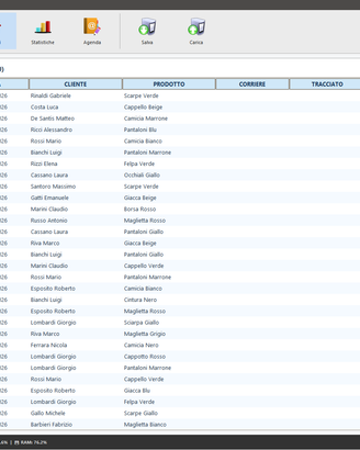 PROGRAMMA SOFTWARE GESTIONALE ORDINI SPEDIZIONI